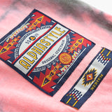 ALPHASTYLE® ZIRCON TIE DYE CHECK T-SHIRT